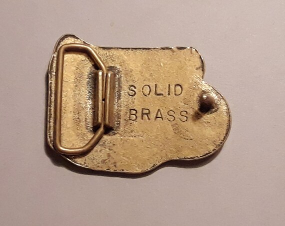 Bluegrass solid brass vintage buckle - image 3
