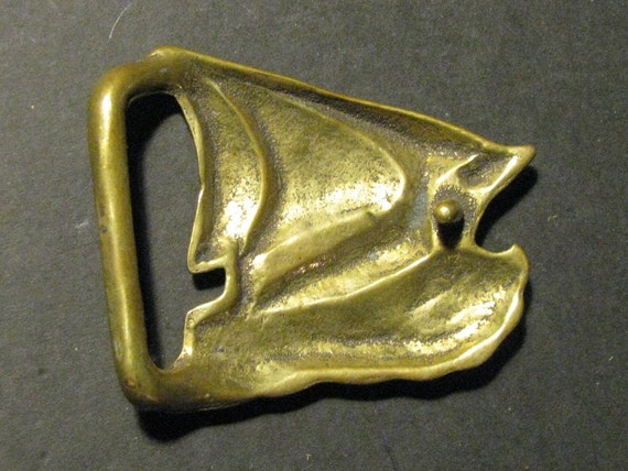 Sailboat solid brass buckle - image 2