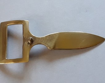 Solid brass knife buckle