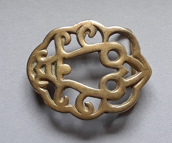 Brass Scroll Design Buckle - Etsy display picture 1