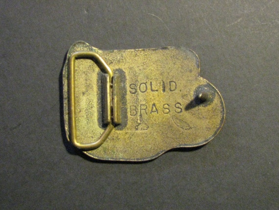 Bluegrass solid brass vintage buckle - image 2