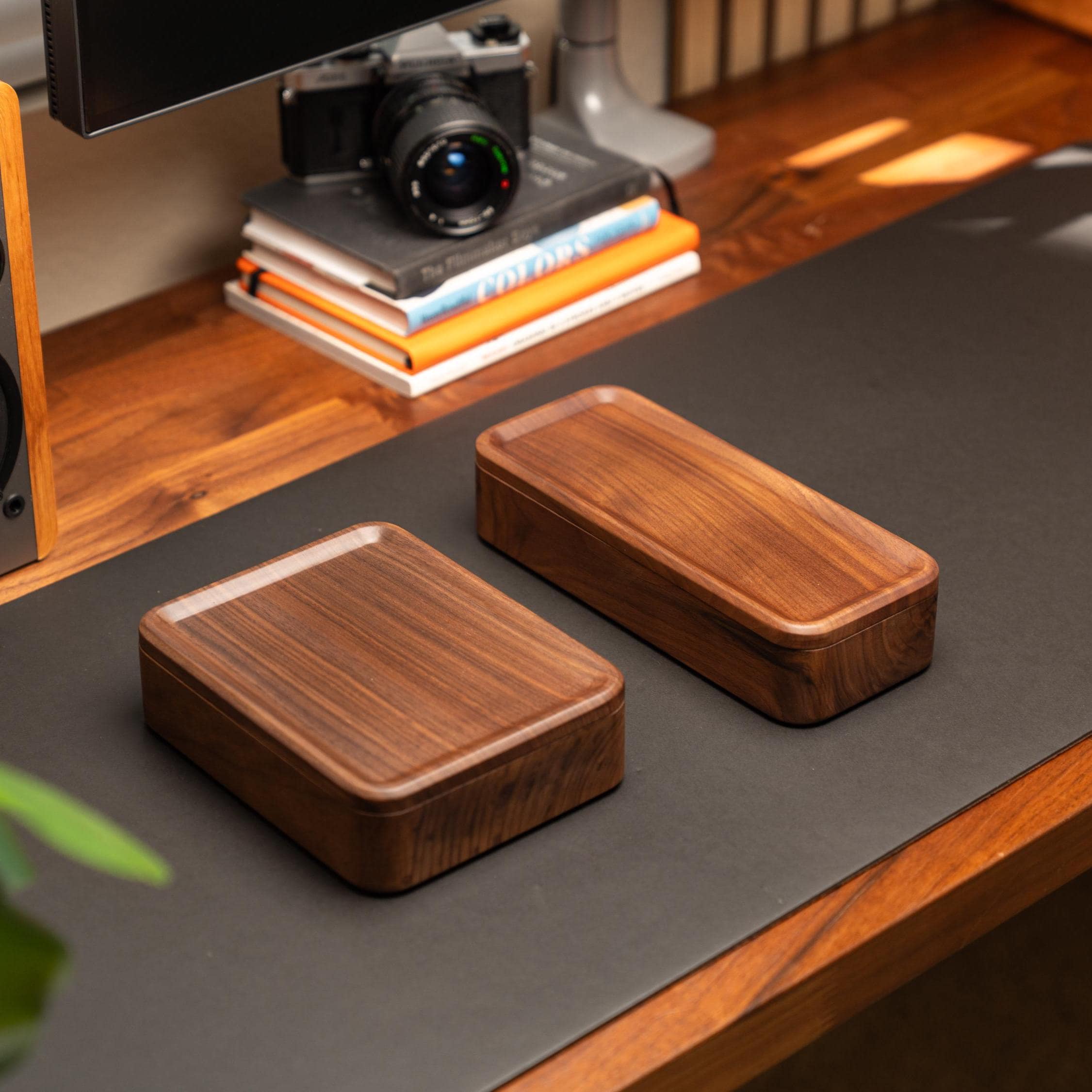 Wooden Box with Lid Desk Organizer - Perfect for Tidying Small Items