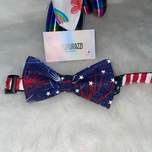 Firework bow tie, summer dog bow tie, bow tie, dog bow tie