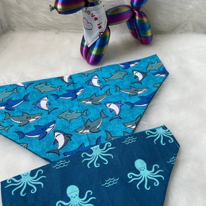Sommer Hundehalstuch, Slip On Hundehalstuch, Hundehalstuch, Strandhalstuch, Hai Halstuch