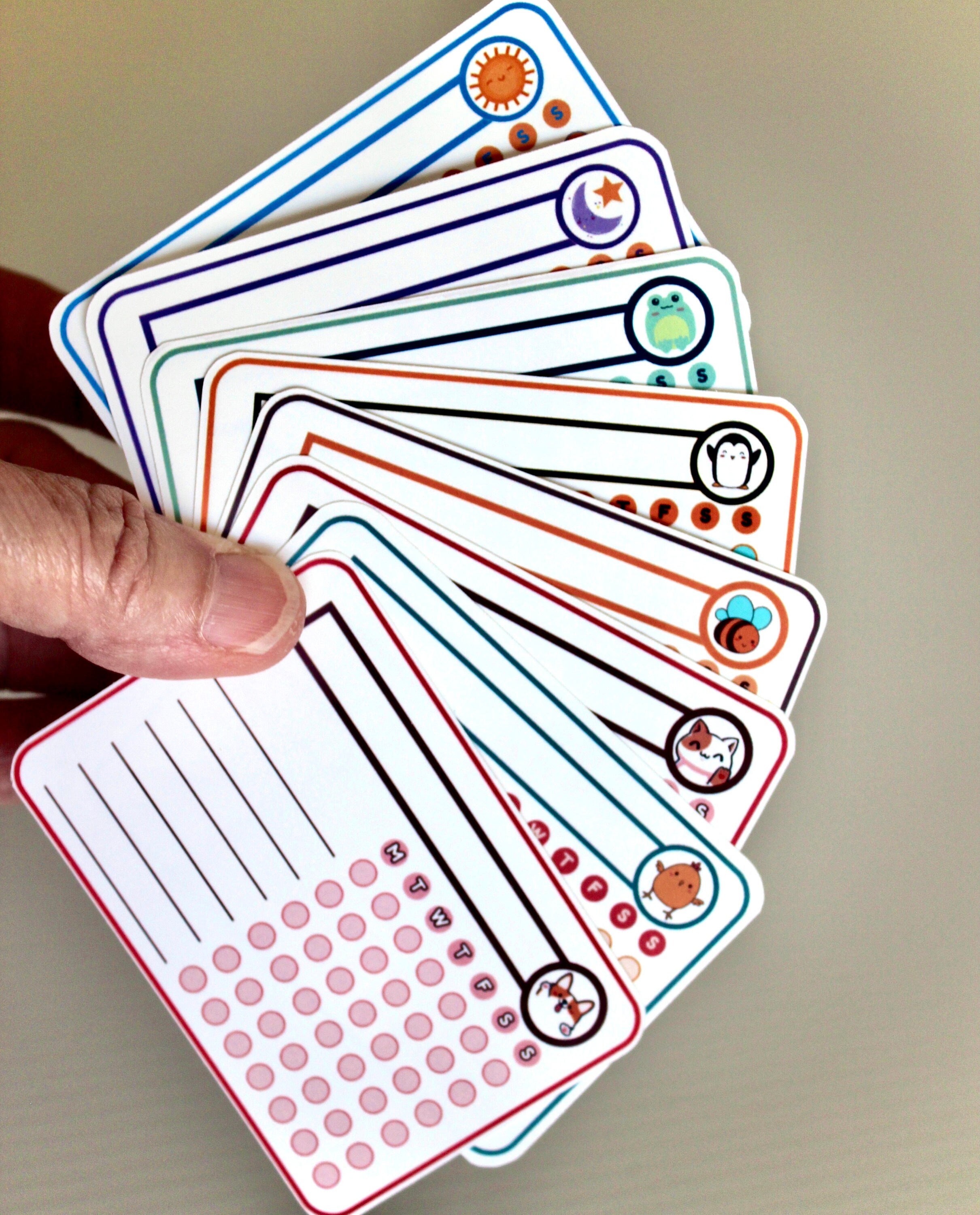 Tiny Habit Tracker Stickers, 7 Day Habit Tracker, Small Calendar for ...