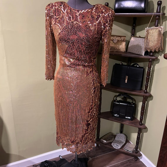 vintage beaded formal dress