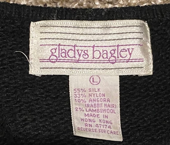 Vintage Gladys Bagley silk angora lambswool seque… - image 3