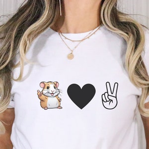 Peace Love and Hamster T-Shirt, Hamster Lover Gift, Hamster Mom shirt,Hamster Mom Tee, Hamster Lover Shirt, Hamster Mom Gift