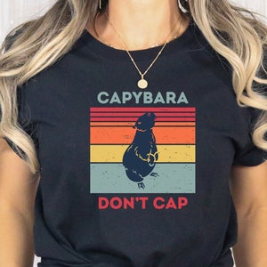 Retro Capybara Shirt, Vintage Capybara Tee, Capybara Lover Shirt,  Cute Capybara T-Shirt, Capybara Graphic Tees, Funny Capybara