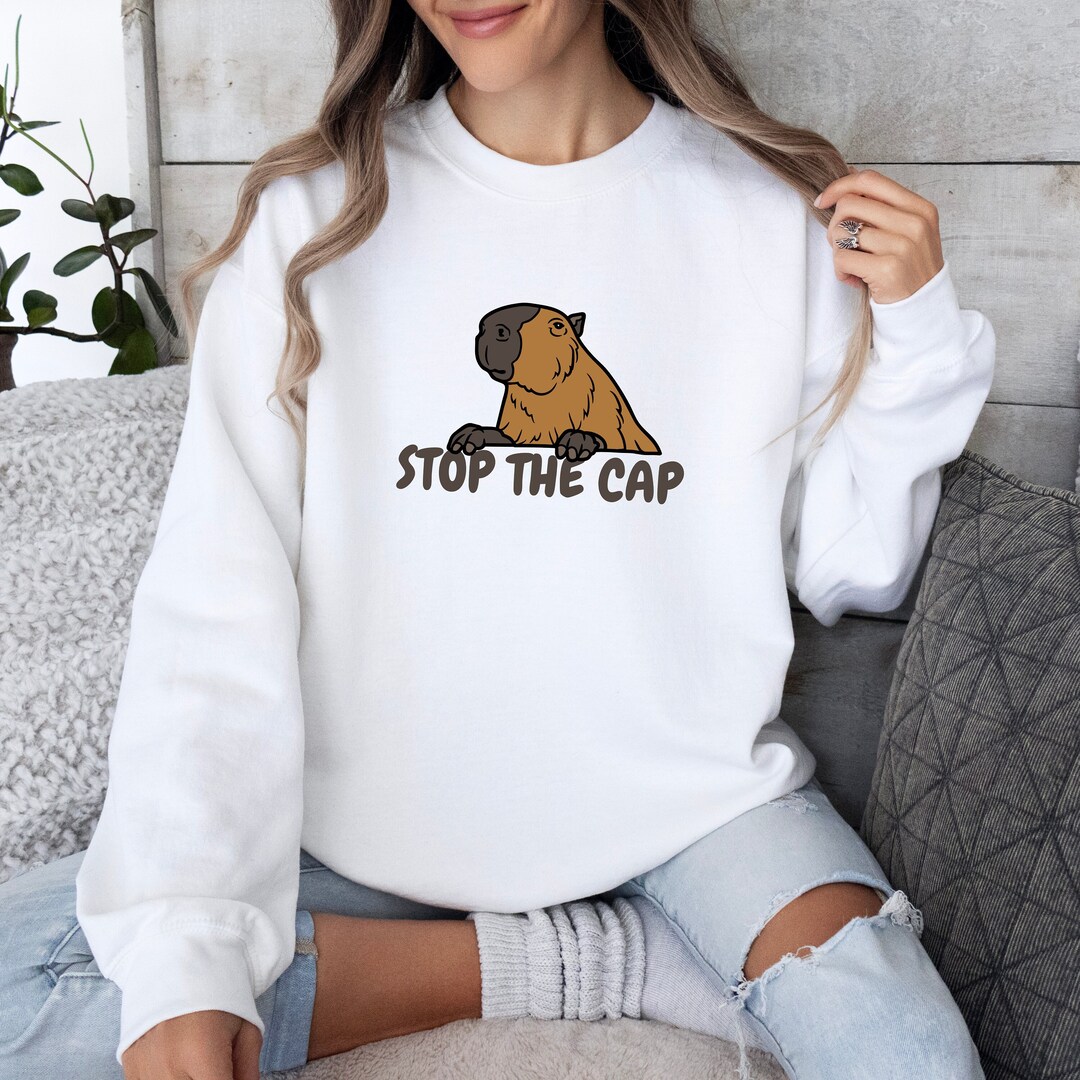 Funny Capybara Print Hoodies