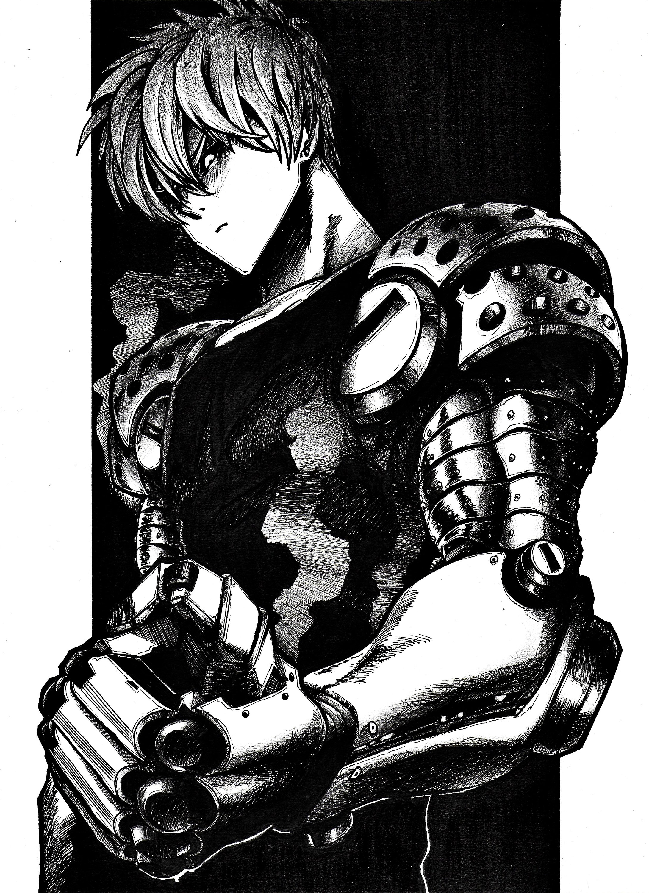 Genos One Punch Man Print Format A3 42x29.7cm-11.7x16.5in - Etsy