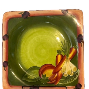 Laurie Gates Gates Ware Vegetable Design Serving plate/ Platter   11 Square