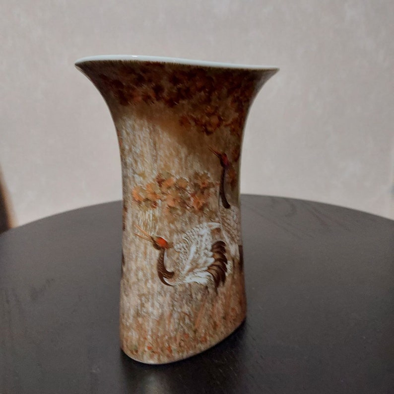 Kaiser W. Germany Porcelain Vase Paradiso Design K. Nosek Vase Cranes