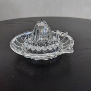 Vintage FRANCE REIMS Glass Citrus Juicer, Citrus Reamer