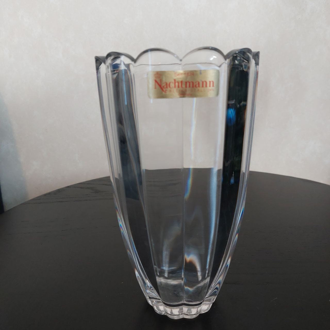 ナハトマン リードクリスタル花瓶：ドイツ製ブレイククリスタル