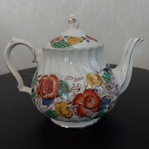 Vintage Sadler Teapot, ROSE GARDEN, Sadler England, Made in England