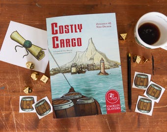Dnd 5E Zine | Level 3 One-shot | Costly Cargo | Dungeons | Dragons | RPG | Zineshot | Fifth Edition | D&D | Handmade | DM Gift Adventure