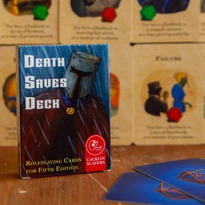 Tarjetas de juego de rol para D&D 5E / Mazo de salvaciones de muerte / Arte dibujado a mano / Dungeons & Dragons RPG / Accesorio de DM Game Master / Accesorios de D&D