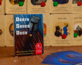 Roleplay Prompt Cards For DnD 5E | Death Saves Deck | Hand-drawn Art | Dungeons Dragons RPG | DM Game Master Accessory | D&D Accessories