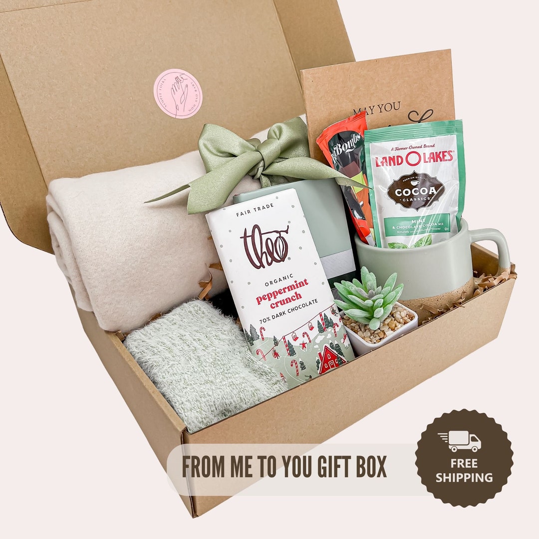 Winter Time Gift Box With Blanket Unique Thank You Gift for Etsy