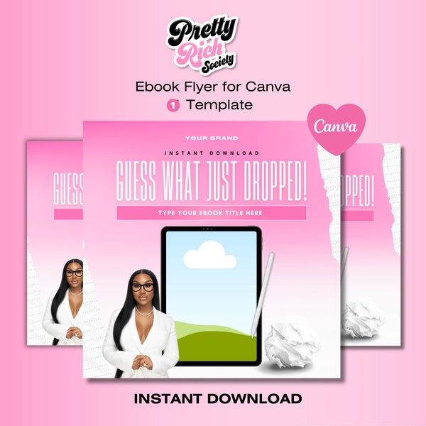 DIY eBook Flyer Template, Canva eBook Flyer Design, eBook Cover