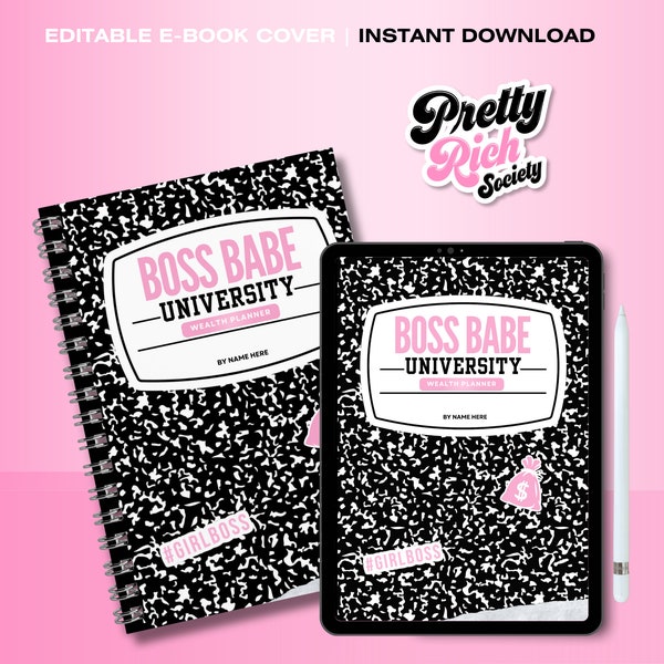 Ebook Cover, Planner Cover, Ebook Cover Template, DIY Ebook Cover, Training Manual, Vendor List, DIY Canva