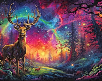 Psychedelische hallucinatie I | Halverwege de reis Art