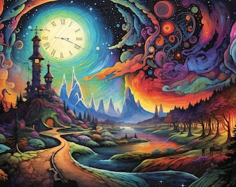 Psychedelische tijd en ruimte | Psychedelische PNG
