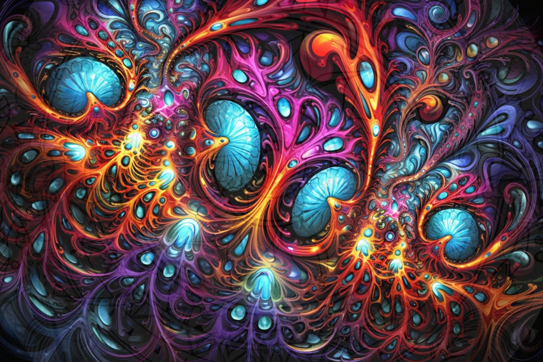 Psychedelic Fractal Art | Midjourney Art - Etsy