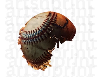 Imagem PNG de bola de beisebol em alta velocidade: Design para sublimação (Download digital)