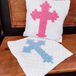 Crochet Cross Pillow