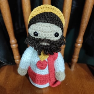 Crocheted Sacred Heart Jesus Amigurumi