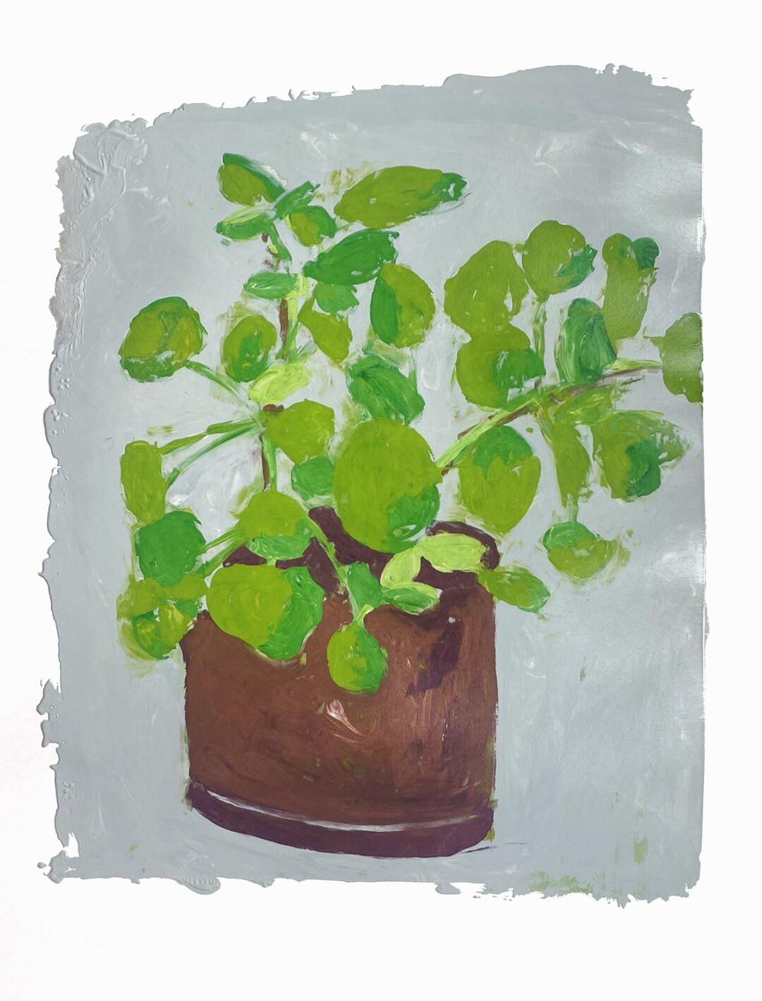Chinese Money Plant Print | Green Pilea Plant Wall Art - Etsy
