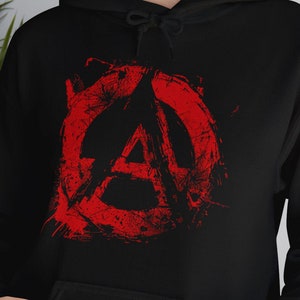 Sudadera con capucha punk, sudadera anarquista, suéter rebelde, ropa punk rock, sudadera con capucha de mezcla pesada
