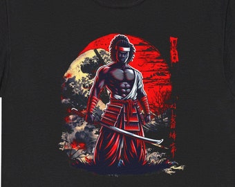 Afro Samurai, Black Samurai, T-Shirt, Warrior T-Shirt, Unisex Heavy Cotton Tee