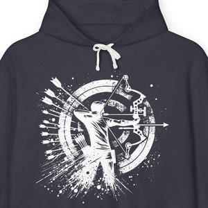 Archer Hoodie - Archery Sweater, Unisex Lightweight Hooded Sweatshirt, Gift for Archers, Archery Fan Apparel, Archery Lover Gift, Archery