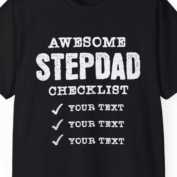 Personalized Awesome Step Dad T-Shirt Gift, Father's Day Gift, Step Dad Gift, Step Dad T-Shirt, Unisex Ultra Cotton Tee