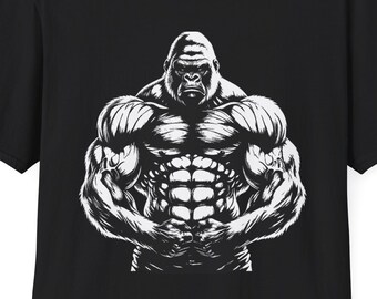 Gorilla T-Shirt, Apeman T-Shirt, Gorilla King Shirt, Unisex Softstyle T-Shirt