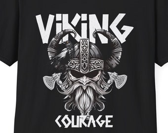 Viking T-Shirt , Norse Warrior, Norse Mythology, Odin Tee Shirt,  Unisex Softstyle T-Shirt
