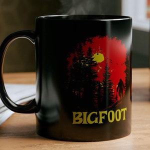 Bigfoot Mug - Cryptid Coffee Cup, Yeti Gift, Sasquatch Lover, Mythical Creature Tea Mug, Outdoorsy Campfire Drinkware