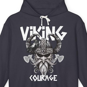 Viking Courage Hoodie - Norse Mythology Sweatshirt, Viking Warrior Sweater,
