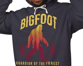 Bigfoot Hoodie, Yeti Sweatshirt, Sasquatch Sweater, Lightweight Hooded Pullover, Unisex Outerwear