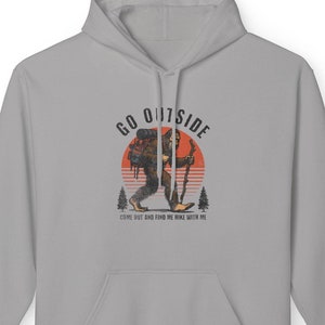 Bigfoot Hoodie - Unisex Midweight Softstyle Fleece Hoodie, Hiking Sweater, Camping Sweatshirt, Sasquatch Sweater, Outdoors Pullover