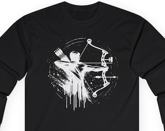 Archery Long Sleeve Tee - Bow And Arrow Lover Shirt, Unisex Long Sleeve Shirt, Bow Hunting Tee, Archery Gift, Arrow Shirt