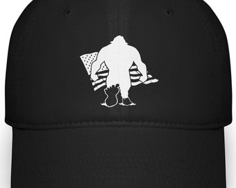 Patriotic Bigfoot Cap, Bigfoot Cap, Bigfoot Hat, USA Flag Hat, Low Profile Baseball Cap