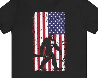 Bigfoot T-Shirt, Patriotic Bigfoot Shirt, Come And Take It Bigfoot, 2nd Amendment T-Shirt, Unisex Jersey Short Sleeve Tee