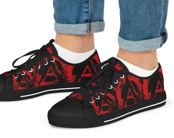 Anarchy Punk Style Sneakers, Anarchist Low Top Shoes, Rebellion Graphic Footwear, Mens Streetwear Trainers, Urban Skateboard Sneakers, Cool