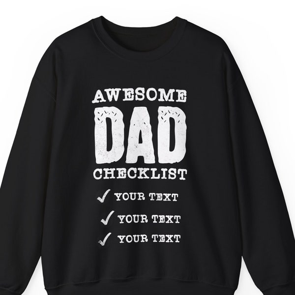 Personalized Awesome Dad Sweatshirt, Father's Day Gift, Dad Sweater, Gift For A Dad, Unisex Heavy Blend™ Crewneck Sweatshirt