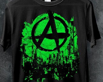 Anarchy Punk T-Shirt, Rocker Shirt, Unisex Tee, Softstyle Top, Rebellion Tee, Music Festival Shirt