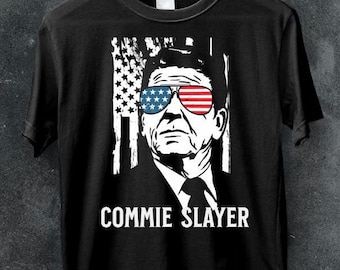 Roland Reagan T-Shirt, Commie Slayer Shirt, Republikaner Shirt, Patriotisches T-Shirt, Konservatives T-Shirt, Unisex T-Shirt aus schwerer Baumwolle